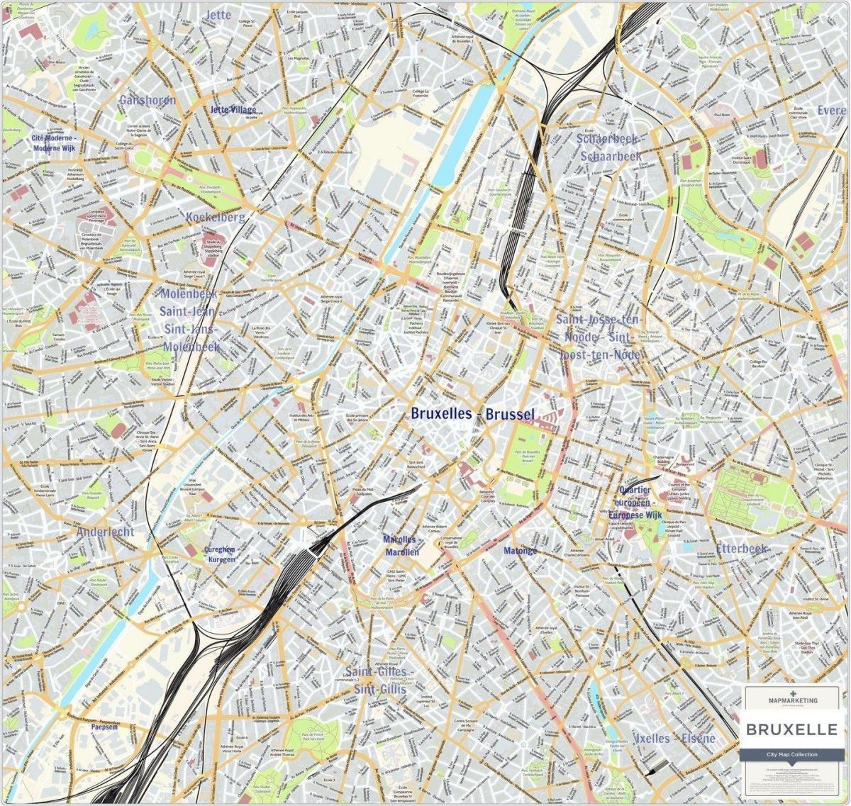 Mapa de la ciudad de Bruselas