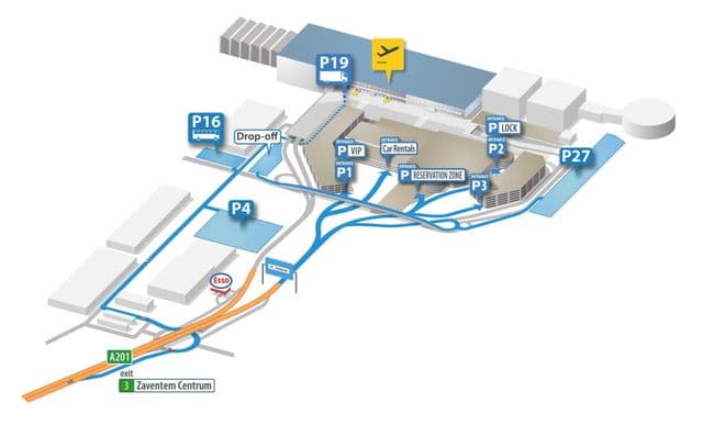 Mapa de la terminal del aeropuerto de Bruselas