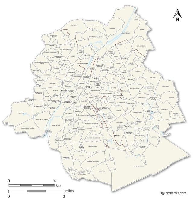 Mapa de los barrios de Bruselas