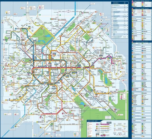 Mapa de transporte de Bruselas